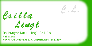 csilla lingl business card